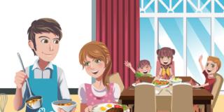 Alimentazione: giovani che cenano in famiglia hanno meno problemi