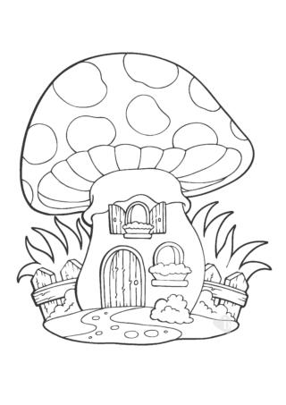 disegno casa fungo