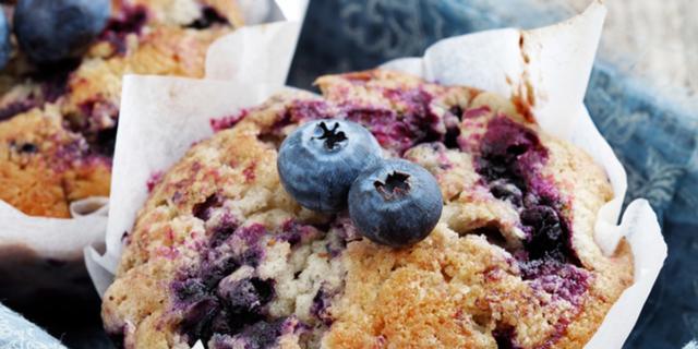 Muffin integrali ai mirtilli