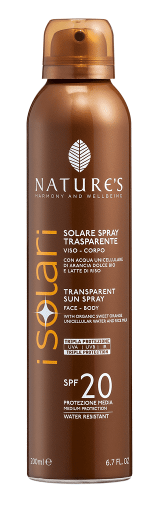 iSolari Solare spray trasparente Spf 20, Nature’s