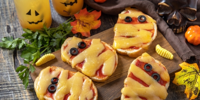 Pizzette mummia di Halloween