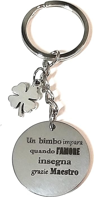 Portachiavi uomo in acciaio personalizzato