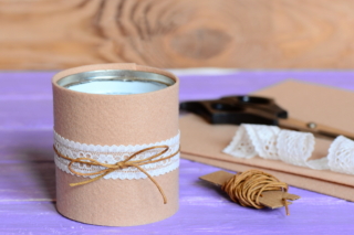 Recycled,Tin,Can,Pen,And,Pencil,Holder,Or,Planter,For