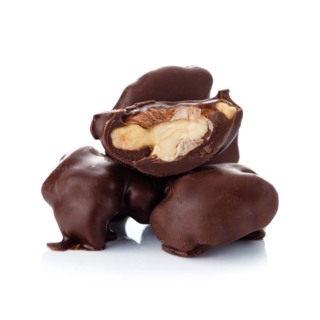 Chocolate-covered,Walnuts,Isolated,On,A,White,Background Chocolate-covered,Walnuts,Isolated,On,A,White,Background