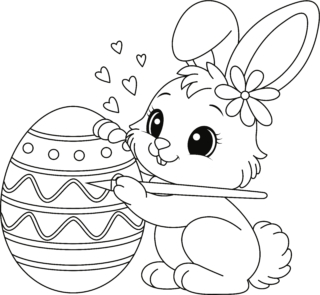 disegno coniglio pasqua