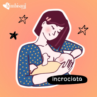 Posizione allattamento incrociata Posizione allattamento incrociata