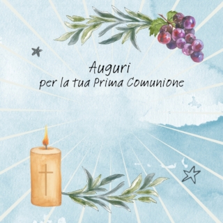 cartolina auguri prima comunione celeste cartolina auguri prima comunione celeste