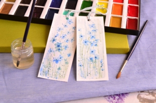 Blue,Flowers,Hand,Painted,Watercolor,Summer,Holidays,Hobby,Activity,,Diy Blue,Flowers,Hand,Painted,Watercolor,Summer,Holidays,Hobby,Activity,,Diy