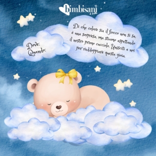 invito baby shower orsetto da stampare