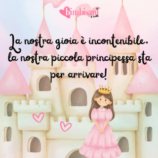 cartolina gender reveal bimba principessa