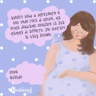 invito baby shower lilla da stampare