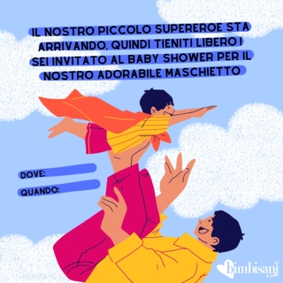 invito baby shower super