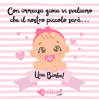 cartolina gender reveal bimba