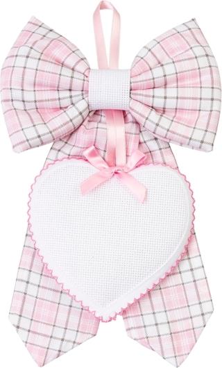 Fiocco nascita Filet rosa