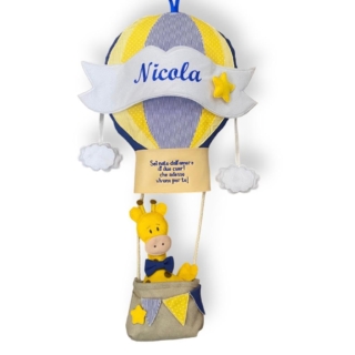 Fiocco nascita mongolfiera