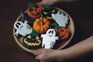 Centrotavola con biscotti di Halloween Centrotavola con biscotti di Halloween