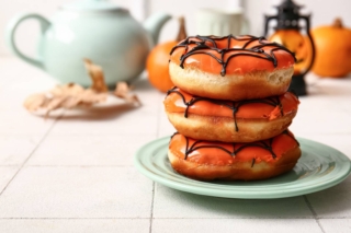 Donuts alla zucca glassati Donuts alla zucca glassati