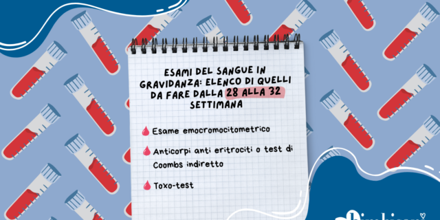 Esami del sangue in gravidanza: elenco di quelli da fare dalla 28 alla 32 settimana