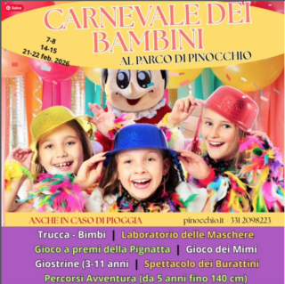 parco pinocchio carnevale 2026