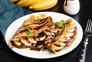 Crepe al cioccolato e banane Crepe al cioccolato e banane