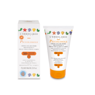 Crema Solare Bimbi Protezione + per il viso e per il corpo SPF 50+ Piccolo Sole L’Erbolario Crema Solare Bimbi Protezione + per il viso e per il corpo SPF 50+ Piccolo Sole L’Erbolario