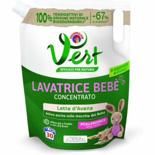 Vert by Chanteclair, Detergente Lavatrice, Latte d’Avena, Linea Bebè Vert by Chanteclair, Detergente Lavatrice, Latte d’Avena, Linea Bebè