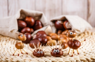 pupazzi di castagne pupazzi di castagne